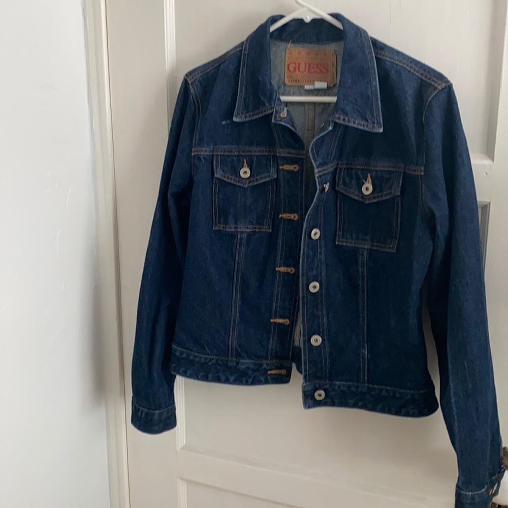 Vintage guess dark jean jacket